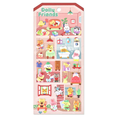 Mind Wave Dolly Friends Puffy Sticker - House 82545