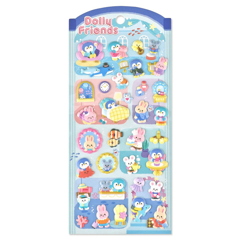 Mind Wave Dolly Friends Puffy Sticker - Marine Hotel 82546