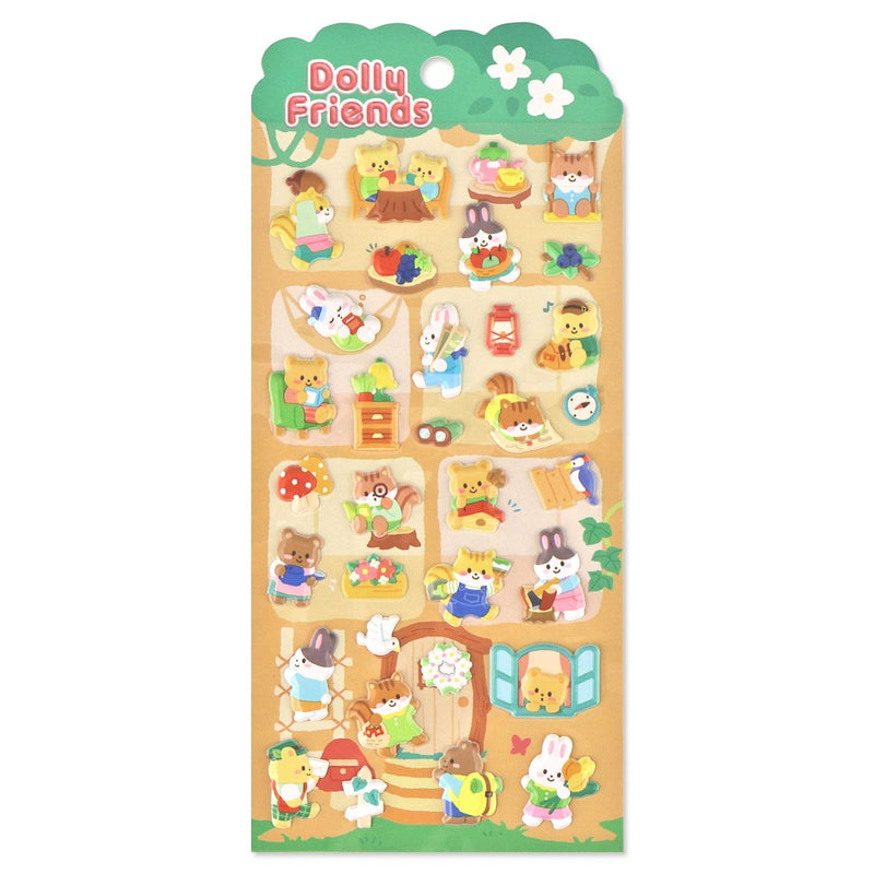Mind Wave Dolly Friends Puffy Sticker - Forest 82547