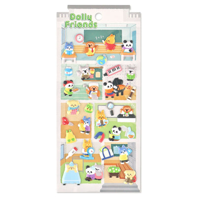 Mind Wave Dolly Friends Puffy Sticker - School 82548