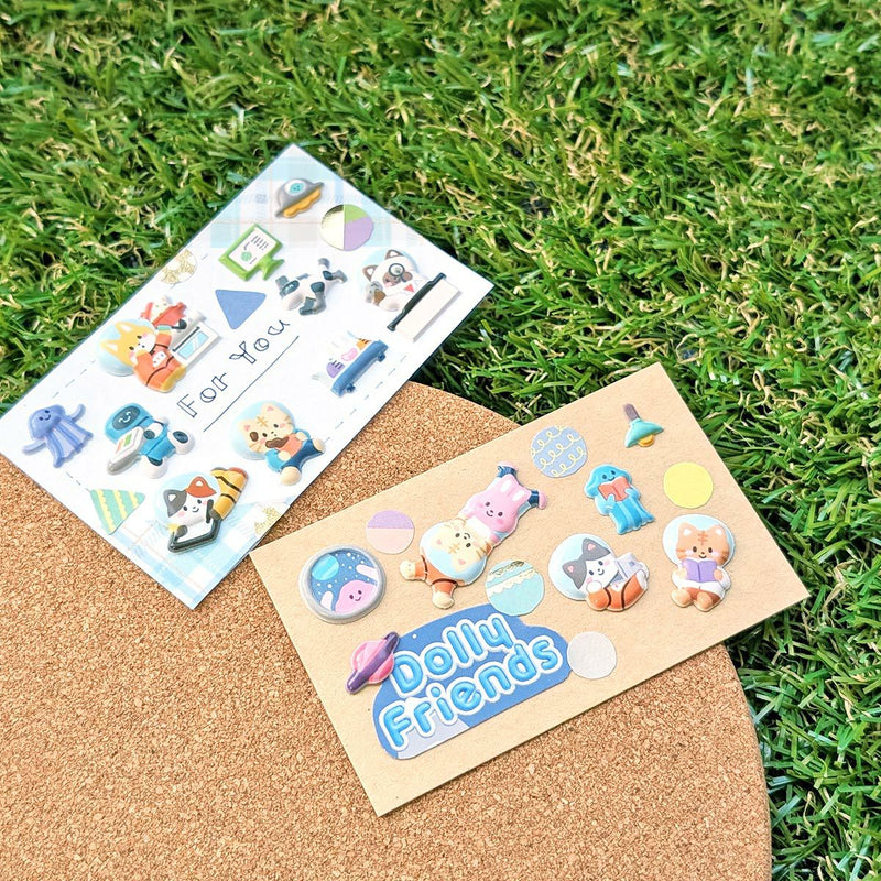 Mind Wave Dolly Friends Puffy Sticker - Moon 82549