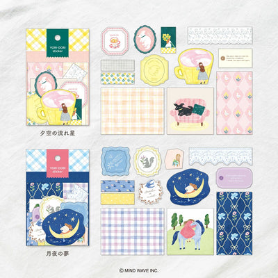 Mind Wave YORI-DORI Sticker Flakes - Shooting Star in the Evening Sky