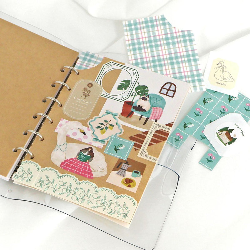 Mind Wave YORI-DORI Sticker Flakes - Swan and Reading 82560