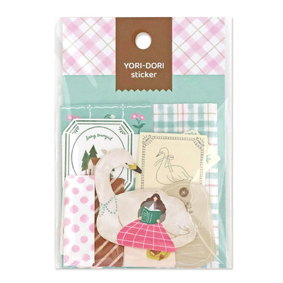 Mind Wave YORI-DORI Sticker Flakes - Swan and Reading 82560