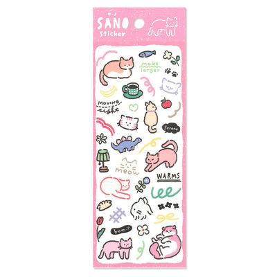 Mind Wave SANO Pukumori Sticker - Neko 82564