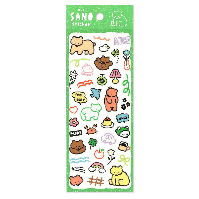 Mind Wave SANO Pukumori Sticker - Kuma 82565