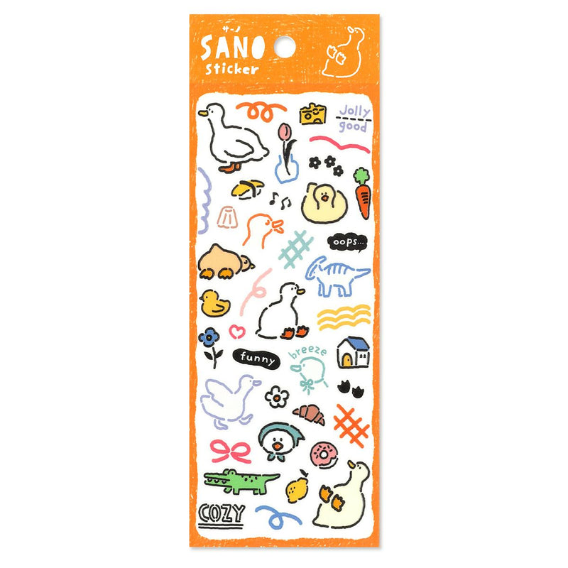 Mind Wave SANO Pukumori Sticker - Ahiru 82566