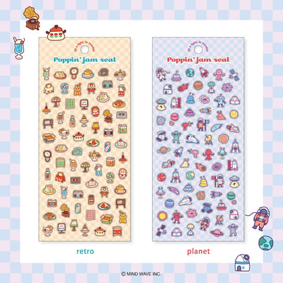 Mind Wave Poppin' Jam Clear Sticker - Retro