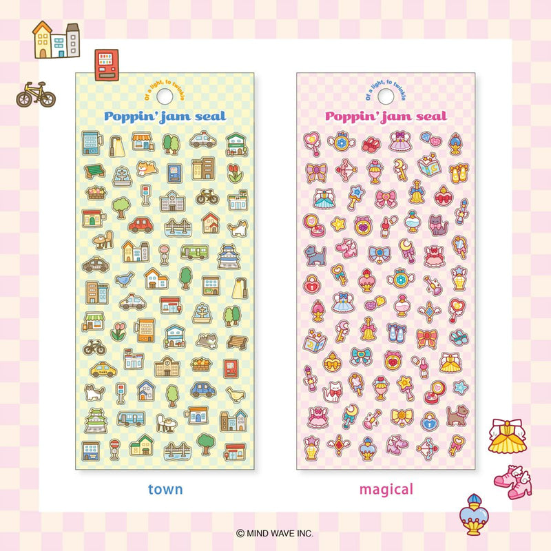 Two sticker sheets labeled &