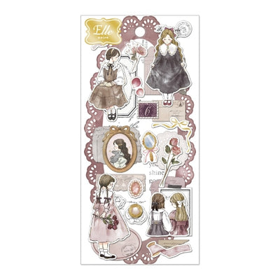 Qlia Elle Noire Gold Foil Sticker - Pink 91066