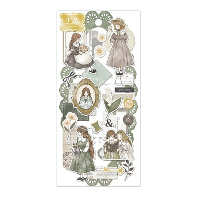 Qlia Elle Noire Gold Foil Sticker - Green 91068