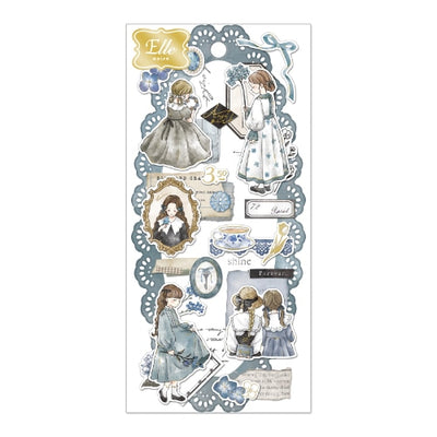 Qlia Elle Noire Gold Foil Sticker - Blue 91069