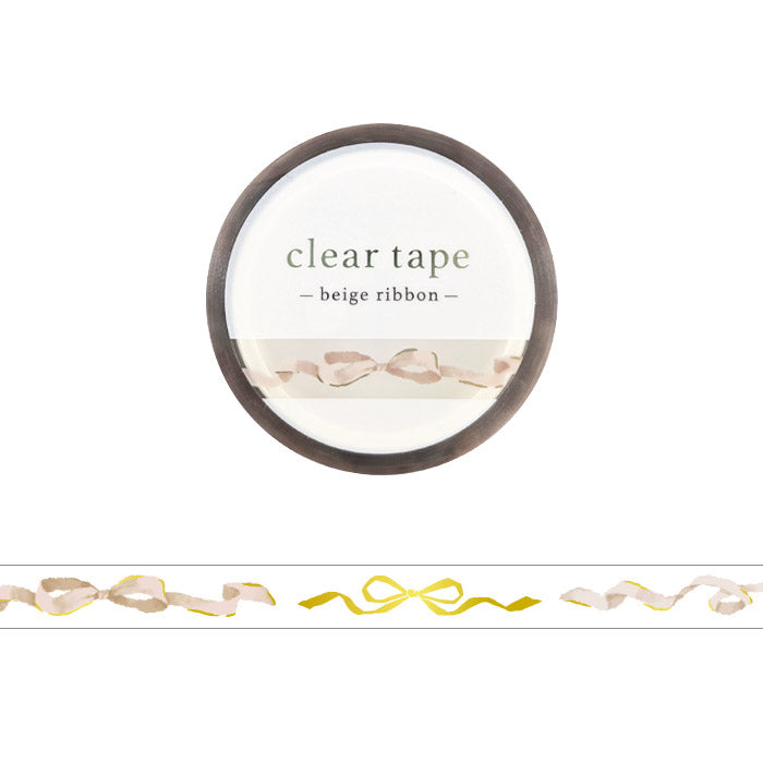 Mind Wave Gold Foil Skinny Clear PET Tape - Beige Ribbon 95295