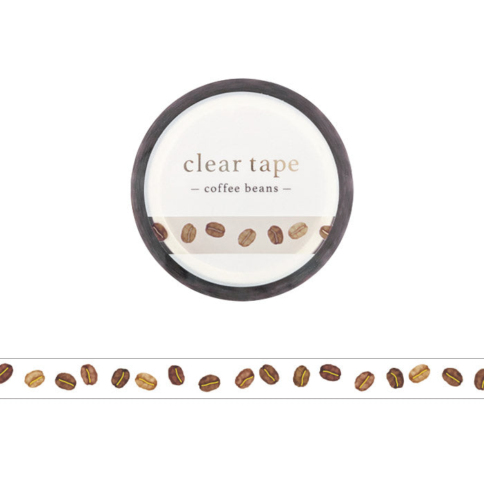 Mind Wave Gold Foil Skinny Clear PET Tape - Coffee Beans 95298