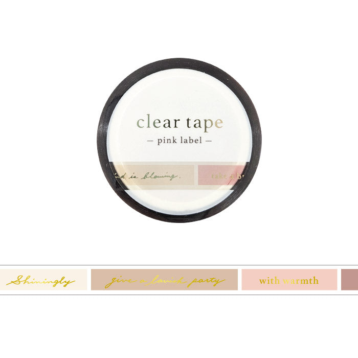 Mind Wave Gold Foil Skinny Clear PET Tape - Pink Label 95299