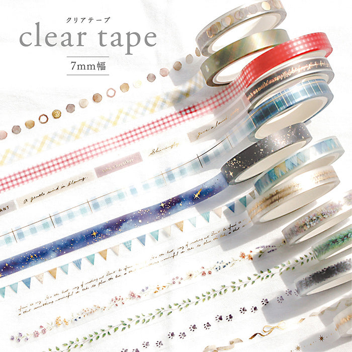 Mind Wave Gold Foil Skinny Clear PET Tape - Letter