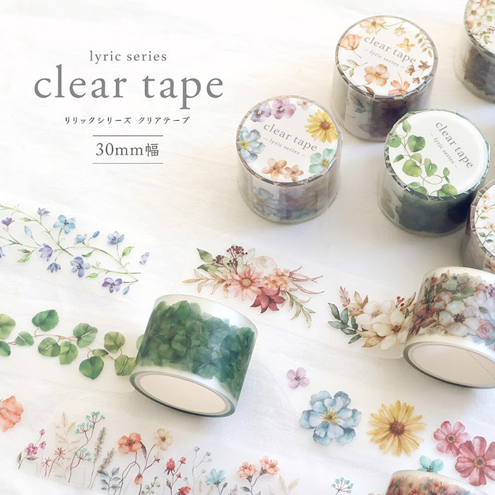Mind Wave Lyric Series Clear PET Tape - Flower 1