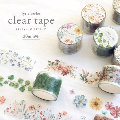 Mind Wave Lyric Series Clear PET Tape - Flower 3