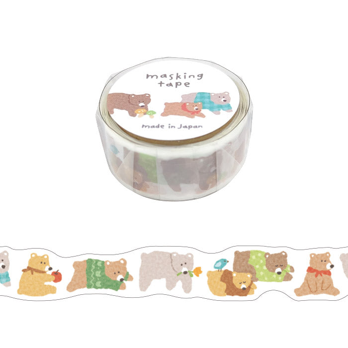 Mind Wave Hokkori Die Cut Washi Tape - Bear 95397