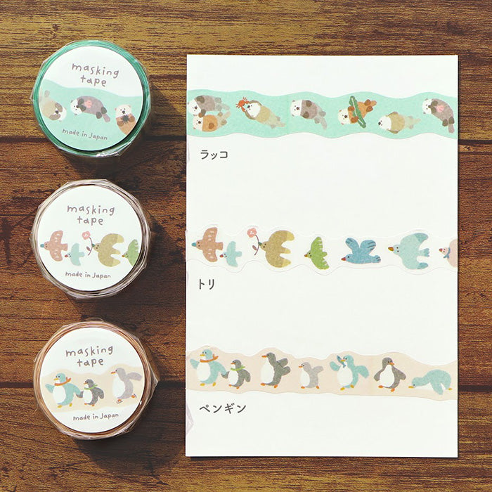 Mind Wave Hokkori Die Cut Washi Tape - Penguin