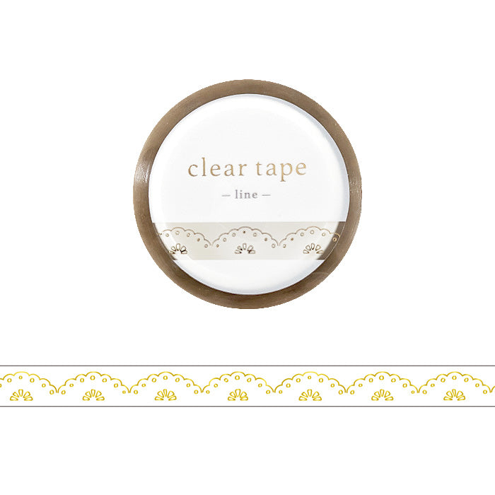 Mind Wave Gold Foil Skinny Clear PET Tape - Lace Line 95411