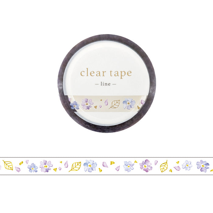 Mind Wave Gold Foil Skinny Clear PET Tape - Flower Line 95412