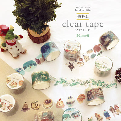 Mind Wave Hokkori Life Gold Foil Clear PET Tape - Japanese Fir