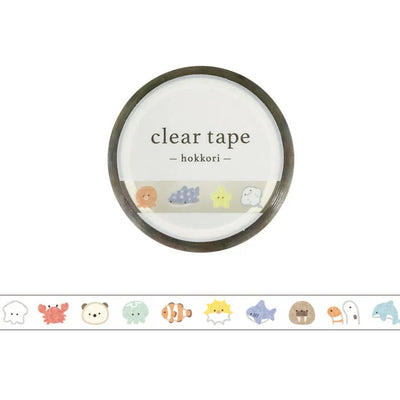 Mind Wave Skinny Clear PET Tape - Hokkori Sea Animals 95508