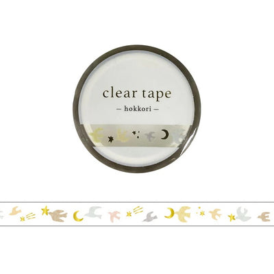 Mind Wave Gold Foil Skinny Clear PET Tape - Hokkori Bird 95511