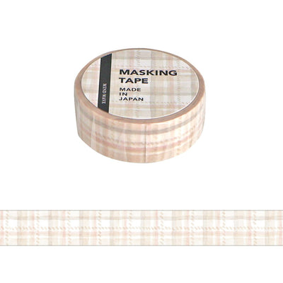 Masking tape with a checkered pattern on a white background