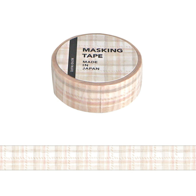Masking tape with a checkered pattern on a white background