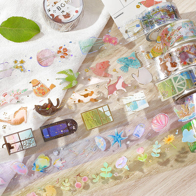 BGM Holographic Foil Clear PET Tape - Ocean