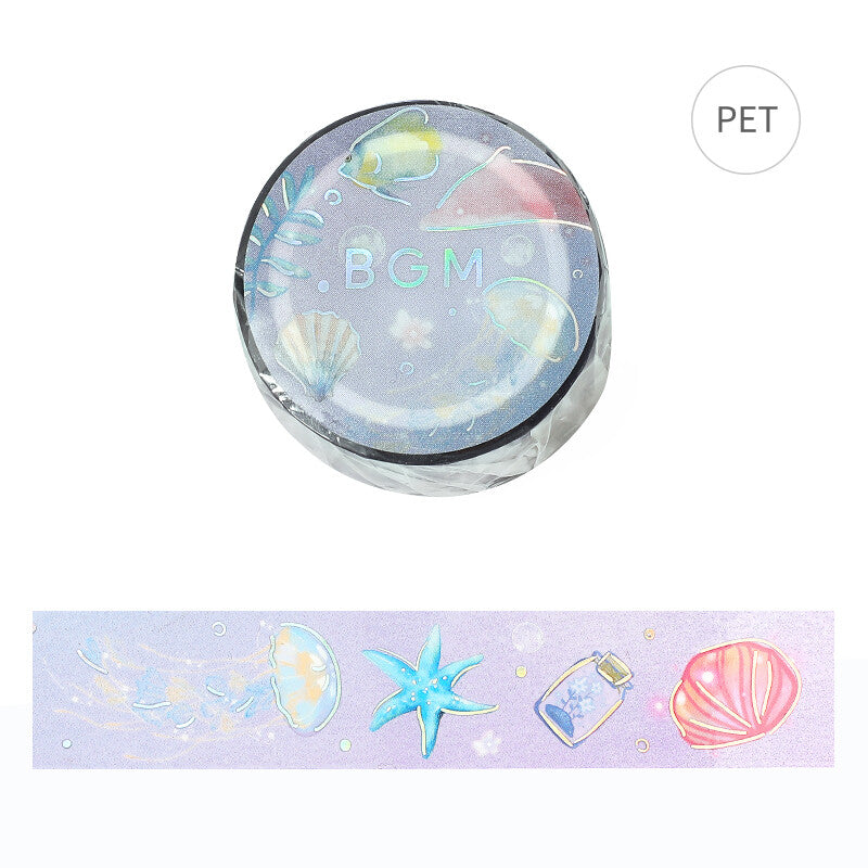 BGM Holographic Foil Clear PET Tape - Ocean BM-CDG005