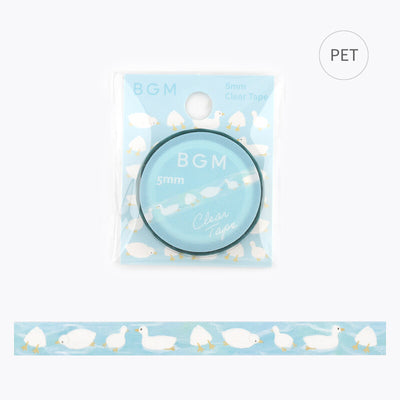 BGM Skinny Clear PET Tape - Swimming Duck BM-CE001