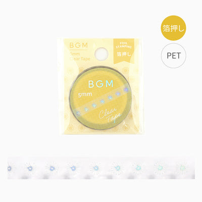 BGM Skinny Foil Clear PET Tape - Blooming Flower BM-CEG004