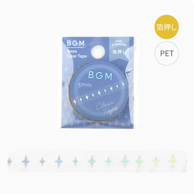 BGM Skinny Foil Clear PET Tape - Star BM-CEG006