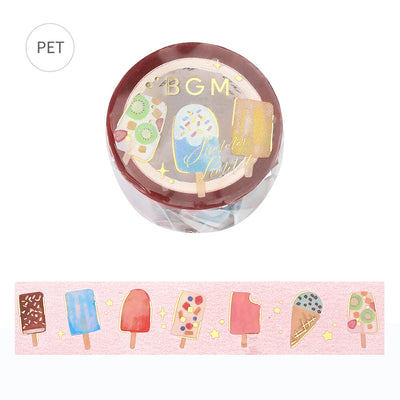 BGM Summer Limited Edition Gold Foil Clear PET Tape - Ice Pops BM-CLN014