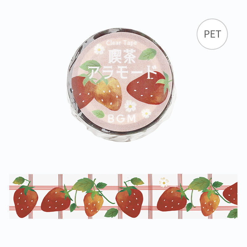 BGM Cafe a la Mode Clear PET Tape - Strawberry BM-CSD001