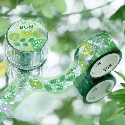 BGM Soda Pop Clear PET Tape - Kiwi BM-CSS006