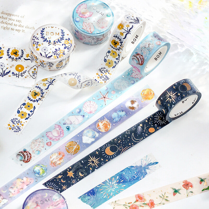 BGM Gold Foil Washi Tape - Blooming