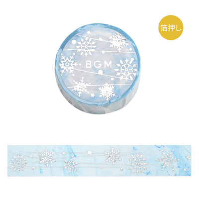 BGM Silver Foil Washi Tape - Silvery Snow BM-LGCA112