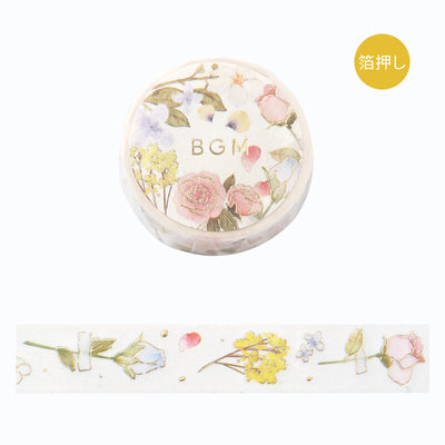BGM Gold Foil Washi Tape - Flower Poem BM-LGCA119