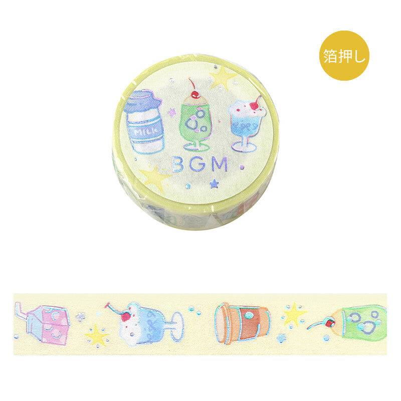 BGM Holographic Foil Washi Tape - Drinks BM-LGCA124