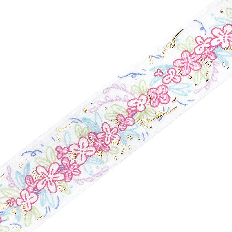 BGM Gold Foil Washi Tape - Flower Line BM-LGCA125