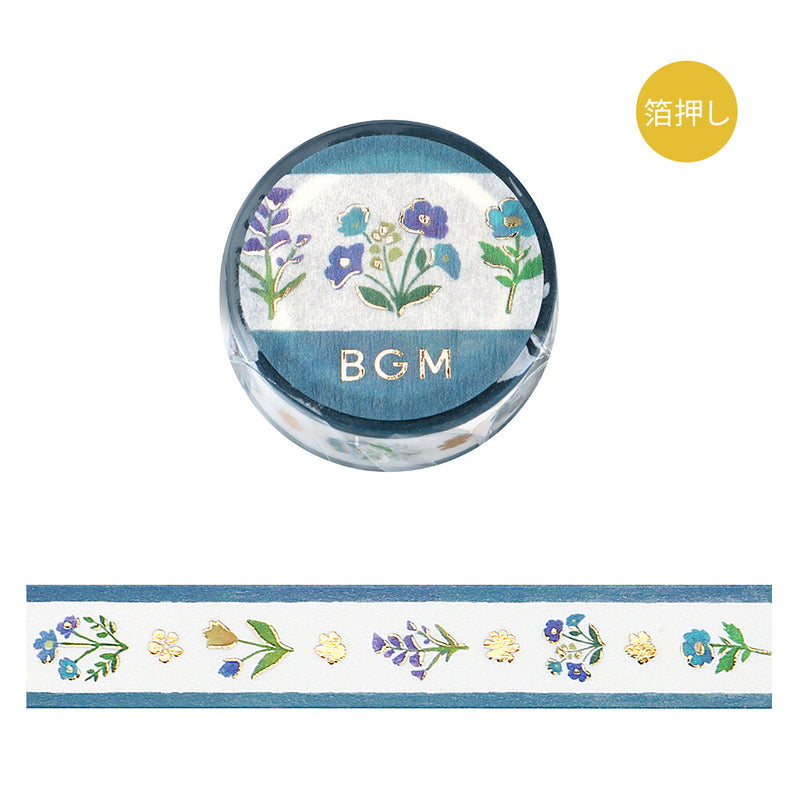 BGM Gold Foil Washi Tape - Flower Ribbon BM-LGCA128