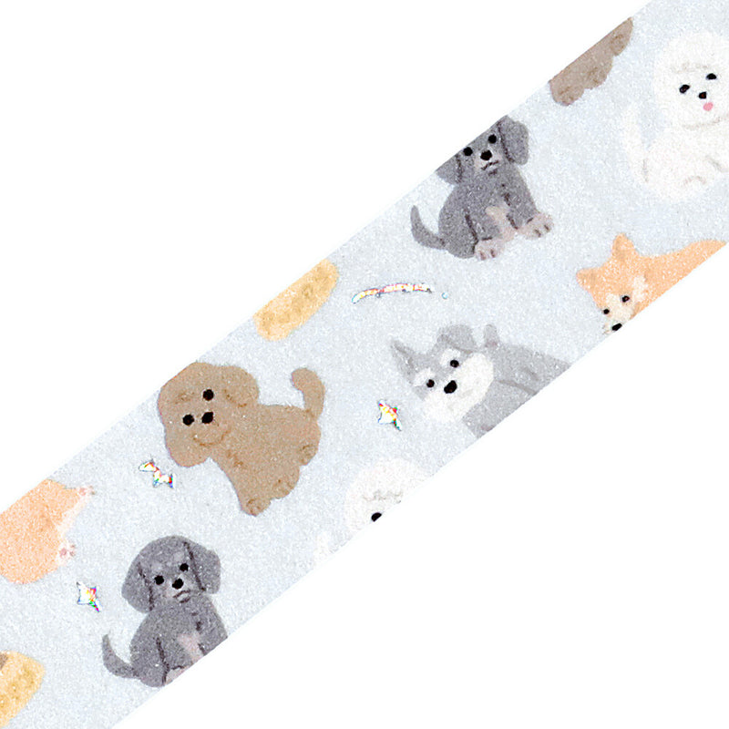 BGM Holographic Foil Washi Tape - Love Dogs BM-LGCA135