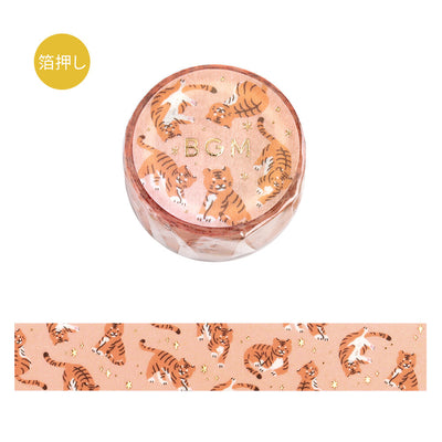 BGM Gold Foil Washi Tape - Love Tigers BM-LGCA136