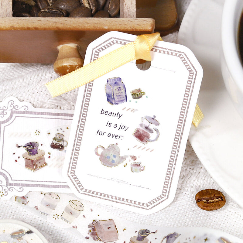 BGM Gold Foil Washi Tape - Enjoy Cafe