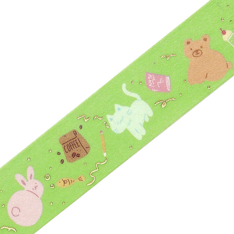 BGM Gold Foil Washi Tape - Animal Carnival BM-LGCA139