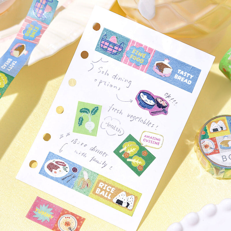 BGM Holographic Foil Washi Tape - Pop Food